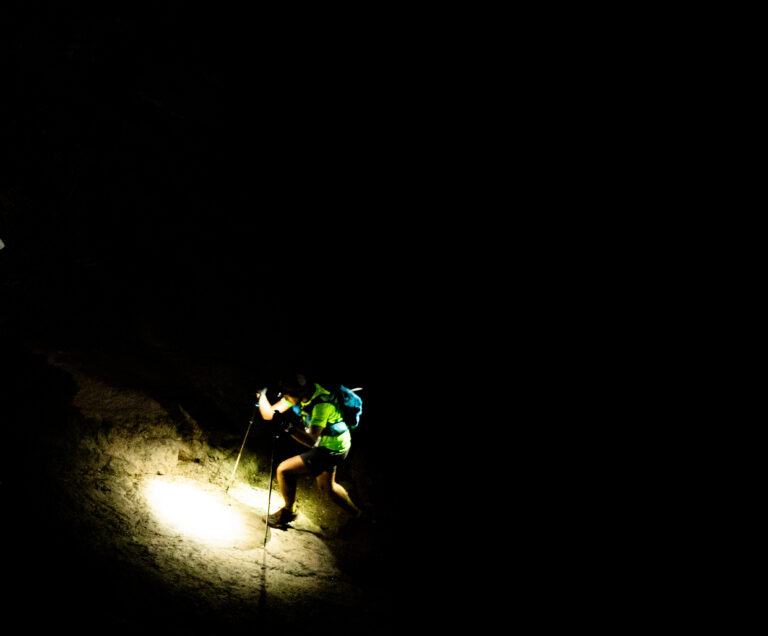 Trail runner during a long run